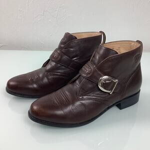 Ariat Blair Monk strap equestrian riding ankle brown leather boots size 9B EUC